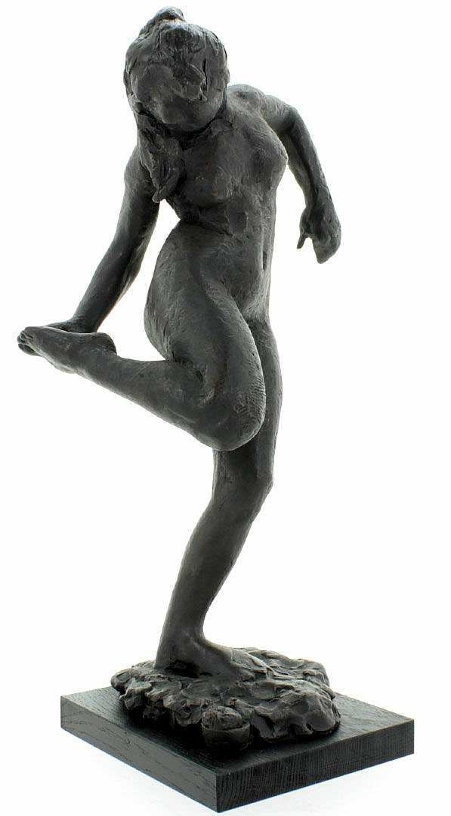 Edgar Degas Skulptur "Tanzerin, Den Rechten Schuh Anziehend", Version In Kunstbronze Kunstbronze