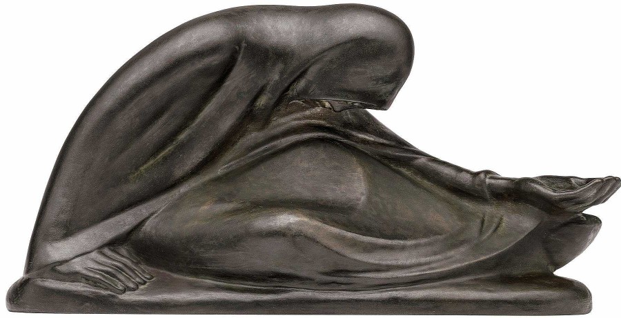 Ernst Barlach Skulptur "Russische Bettlerin Ii" (1932), Reduktion In Bronze Bronze