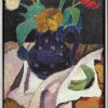 Paula Modersohn-Becker Bild "Stillleben Mit Tulpen In Blauem Topf" (1907), Gerahmt Impressionismus