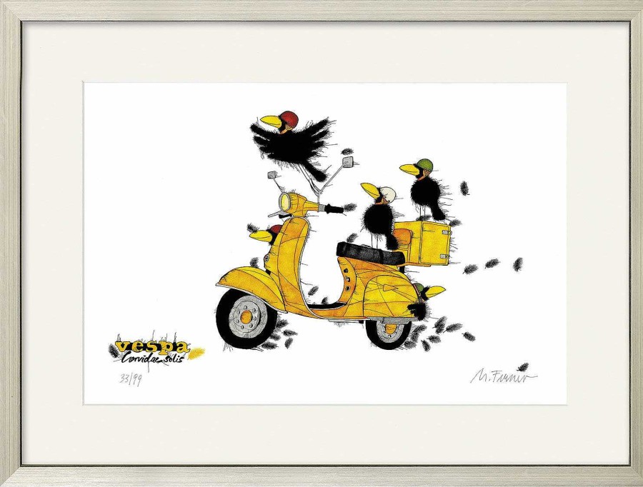 Michael Ferner Bild "Vespa Corvidae Solis" (2022), Gerahmt Sonstige Techniken