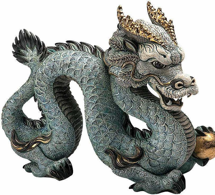 ars mundi Keramikfigur "Blauer Drache" Asien