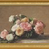 Henri Fantin-Latour Bild "Roses Dans Une Coupe - Rosen In Der Schale" (1882), Gerahmt Idealismus / Realismus