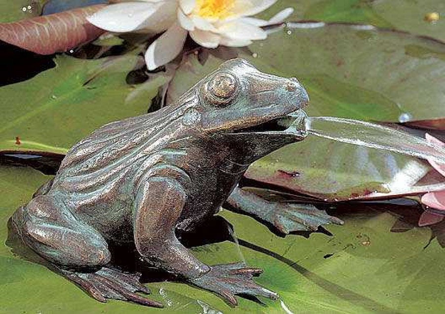 ars mundi Wasserspeier-Frosch, Bronze Wasserspeier & Brunnen