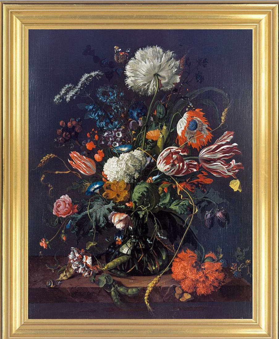 Jan Davidsz de Heem Bild "Blumenvase" (Um 1660), Gerahmt Dietz-Repliken