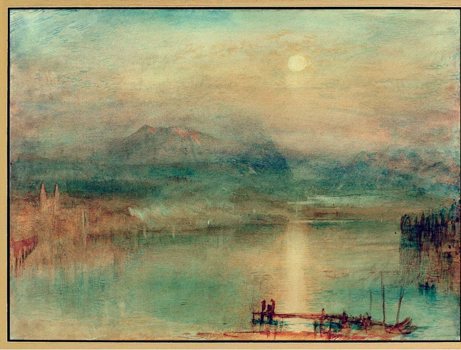 William Turner Bild "Mondschein Uber Dem Vierwaldstatter See" (Um 1841-44), Gerahmt Romantik