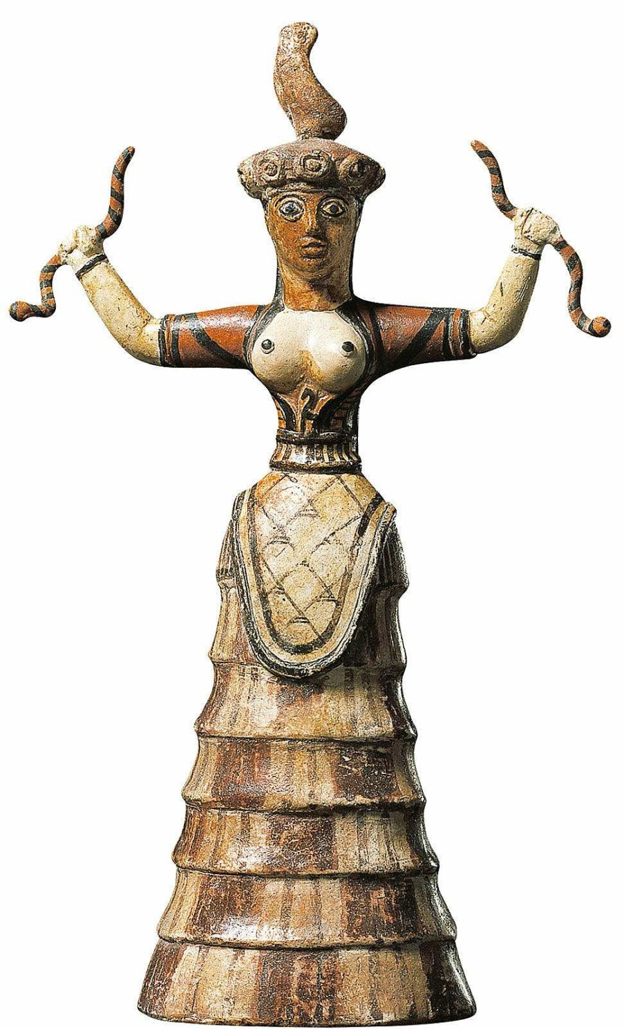 ars mundi Statuette "Die Schlangengottin", Kunstguss Handbemalt Gotterbildnisse