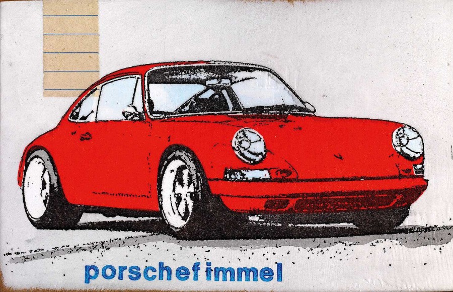 Jan M. Petersen Bild "Porschefimmel Rot" Alu-Dibond