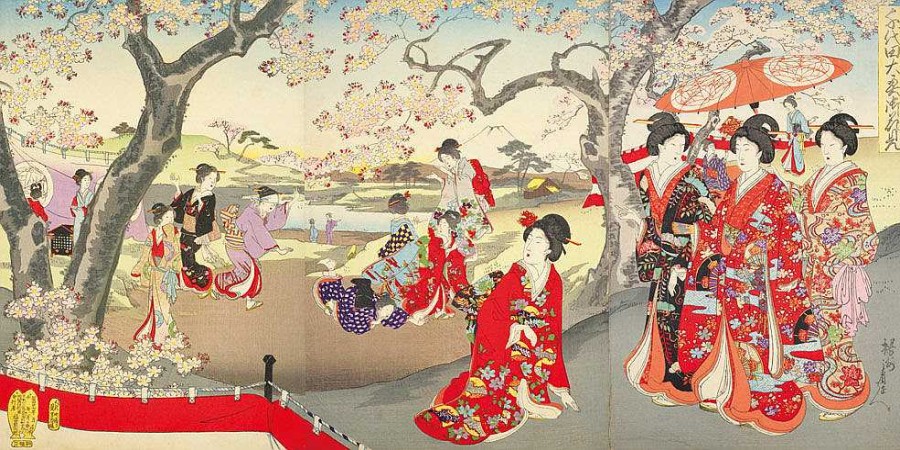 Ysh Chikanobu Bild "Kimono Blossom" Genreszenen