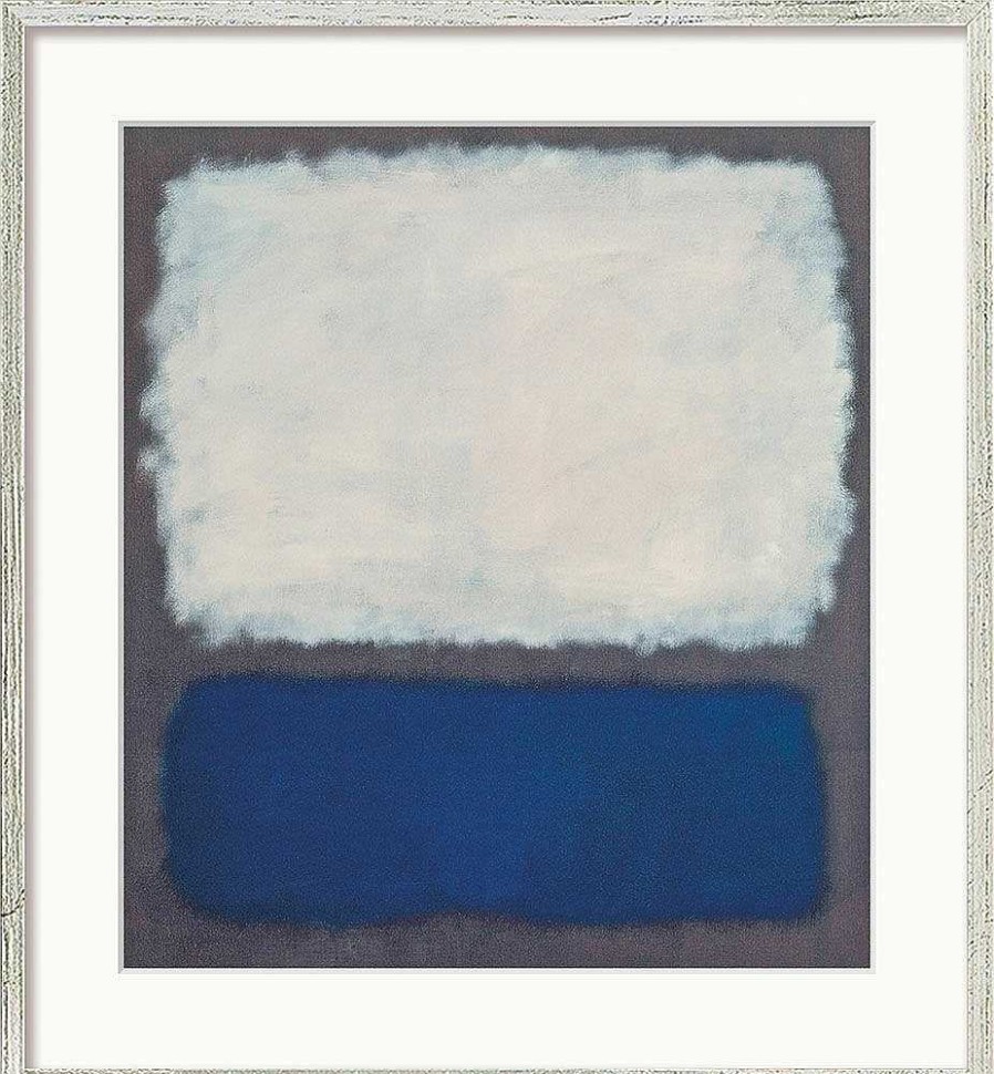 Mark Rothko Bild "Blue And Grey" (1962), Version Silberfarben Gerahmt Sonstige Techniken