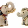 ars mundi 2 Keramikfiguren "Weiser Elefant Und Baby" Im Set Porzellan / Keramik