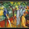 August Macke Bild "Zoologischer Garten I" (1912), Gerahmt Genreszenen