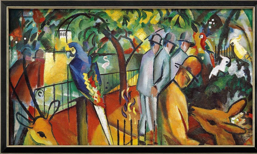 August Macke Bild "Zoologischer Garten I" (1912), Gerahmt Genreszenen