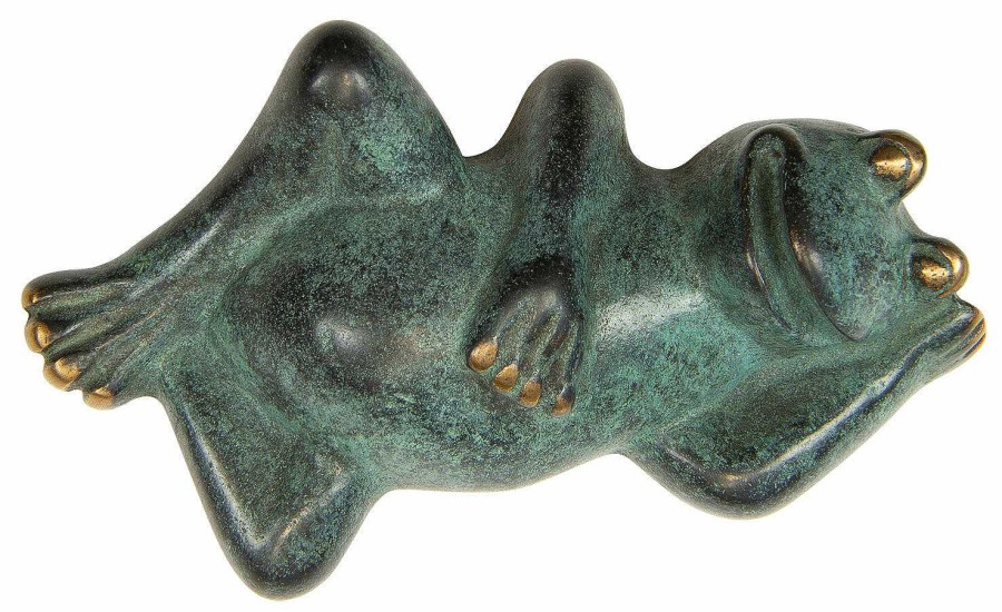 Herbert Fricke Skulptur "Glucksfrosch", Bronze Kleinplastiken / Miniaturen