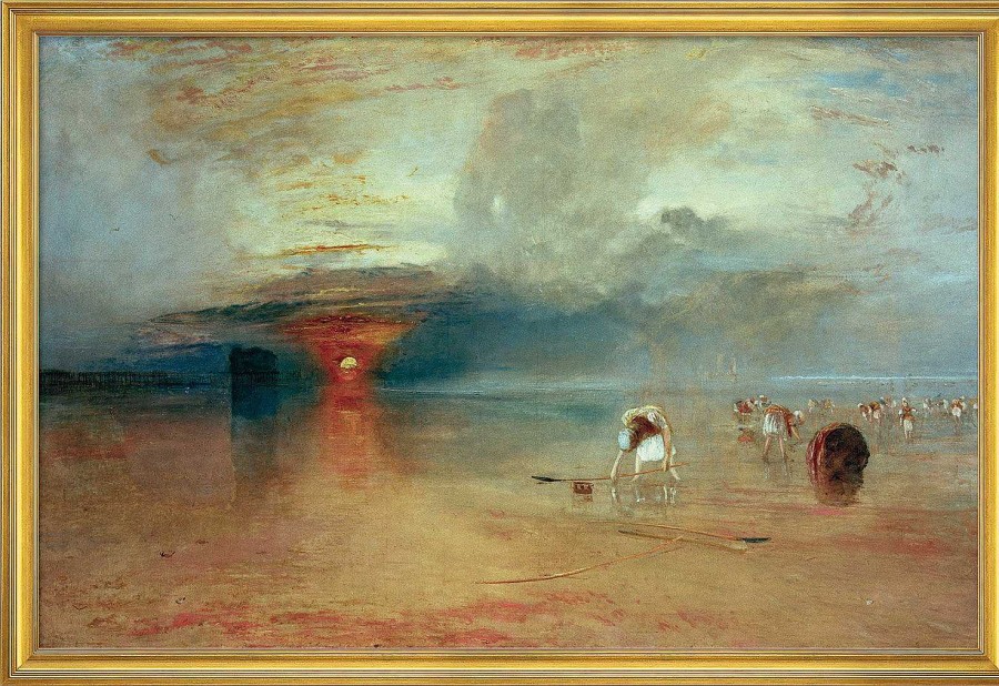 William Turner Bild "Strand Von Calais" (1830), Gerahmt Romantik