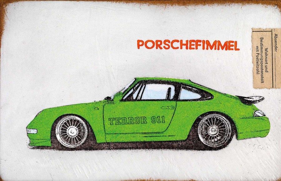 Jan M. Petersen Bild "Porschefimmel Grun" Alu-Dibond