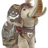 ars mundi Keramikfigur "Weiser Indischer Elefant" Porzellan / Keramik