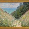 Claude Monet Bild "Chemin De La Cavee, Pourville - Der Weg La Cavee Bei Pourville" (1882), Gerahmt Landschaft