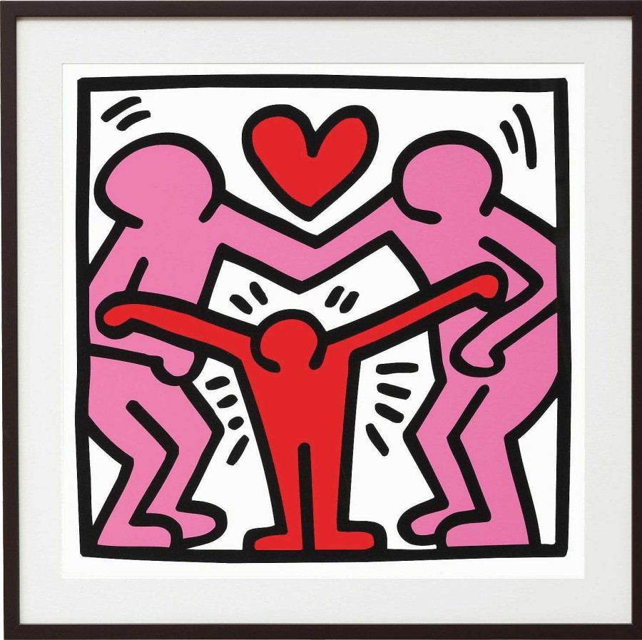 Keith Haring Bild "Untitled (Family)", Gerahmt Sonstige Motive