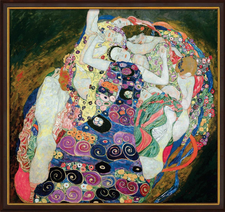 Gustav Klimt Bild "The Virgins (Jungfrauen)" (1913), Gerahmt Jugendstil / Art Deco