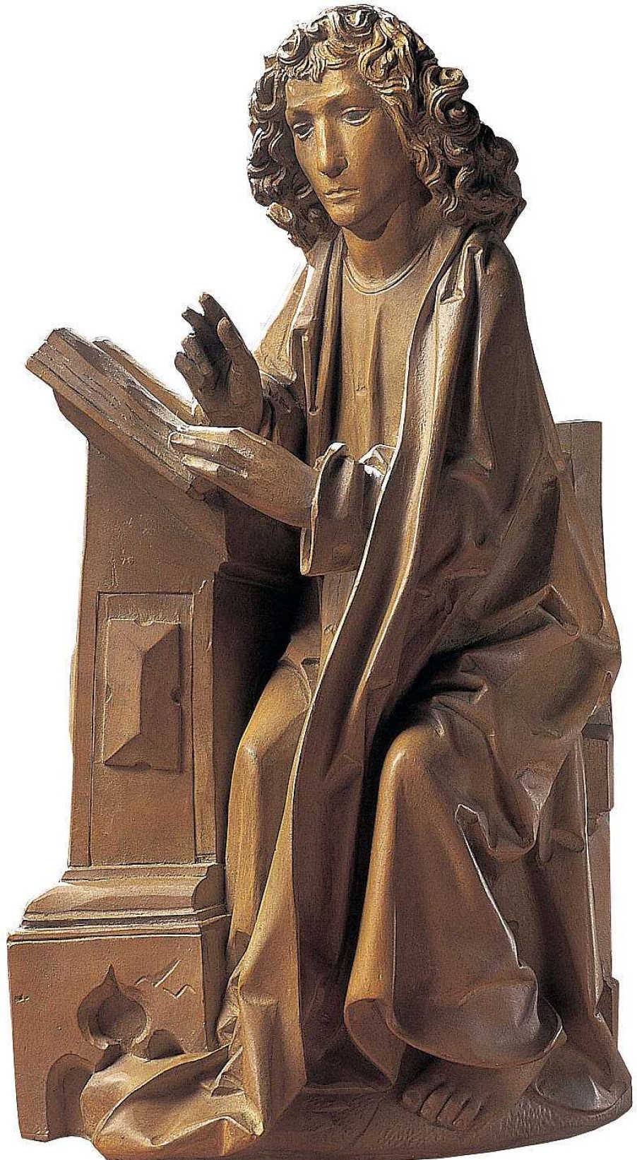 Tilman Riemenschneider Skulptur "Evangelist Johannes" (Reduktion), Kunstguss Mittelalter