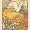 Alphonse Mucha Glasbild "Topas" Jugendstil / Art Deco