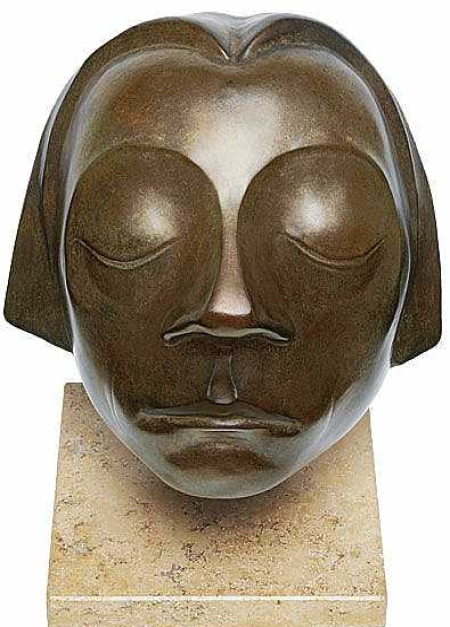 Ernst Barlach Skulptur "Kopf Des Gustrower Ehrenmals", Reduktion In Bronze 20. Jahrhundert