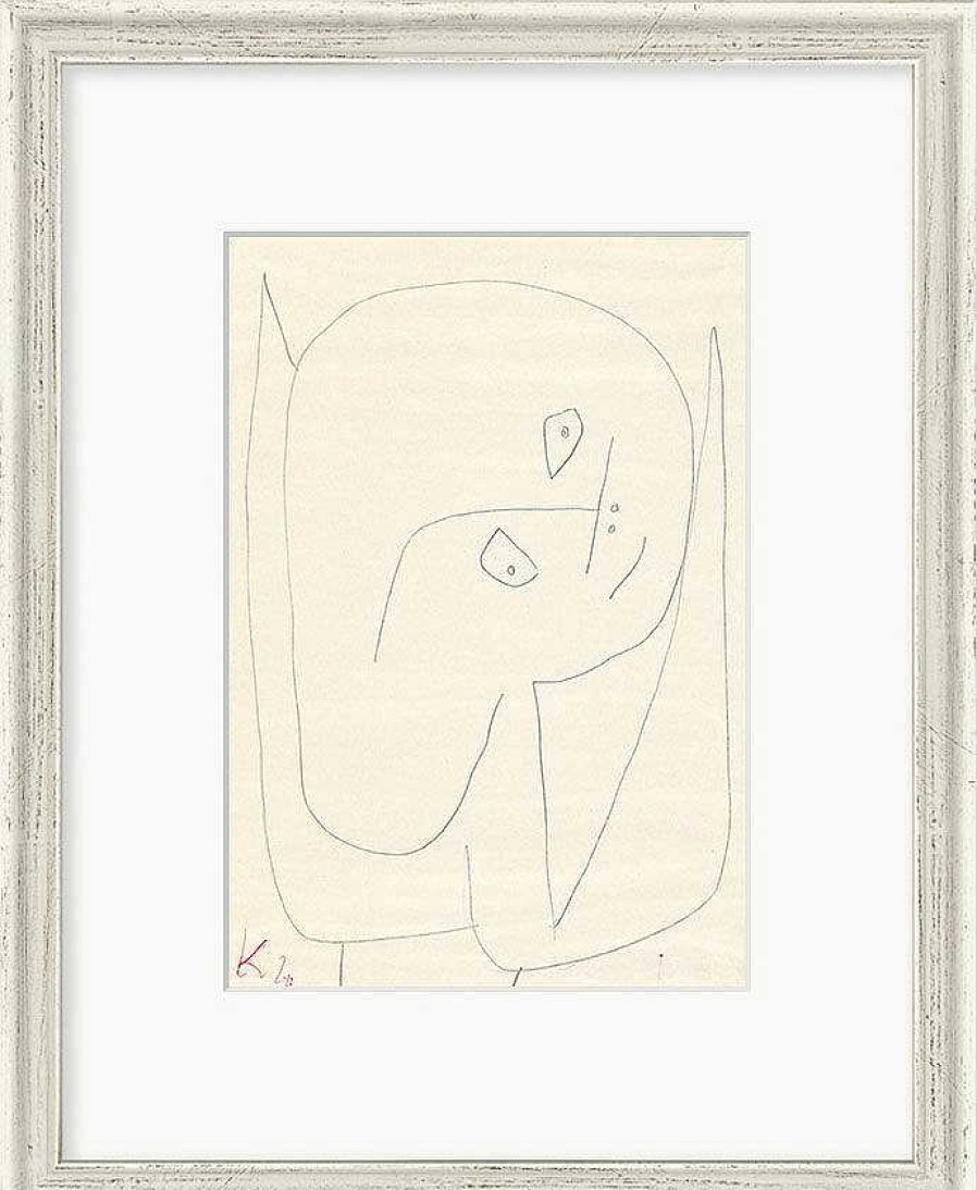 Paul Klee Bild "Engel Voller Hoffnung" (1939), Gerahmt Faksimile