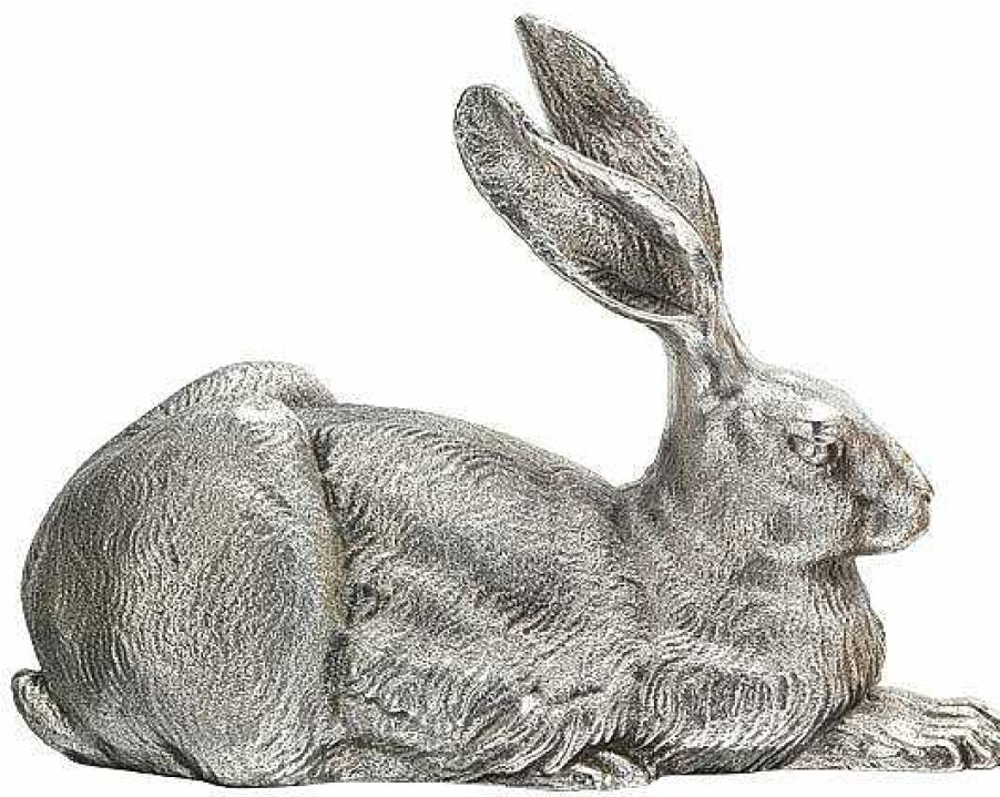 Ottmar Hörl Skulptur "Durer-Hase" (2012), Version Zinn Versilbert Tierskulpturen