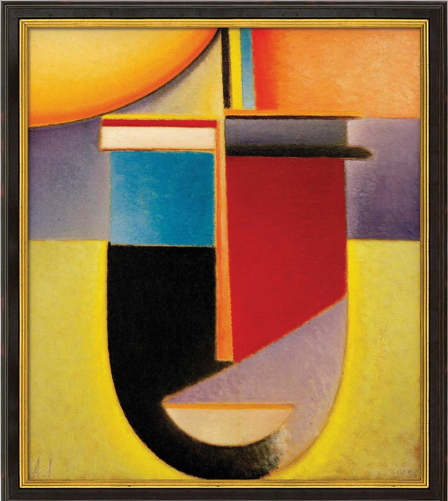 Alexej von Jawlensky Bild "Abstrakter Kopf Sonne-Farbe-Leben" (1926), Gerahmt Expressionismus