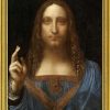 Leonardo da Vinci Bild "Salvator Mundi" (Um 1500), Gerahmt Portrats