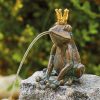 ars mundi Gartenskulptur / Wasserspeier "Froschkonig", Bronze Bronze