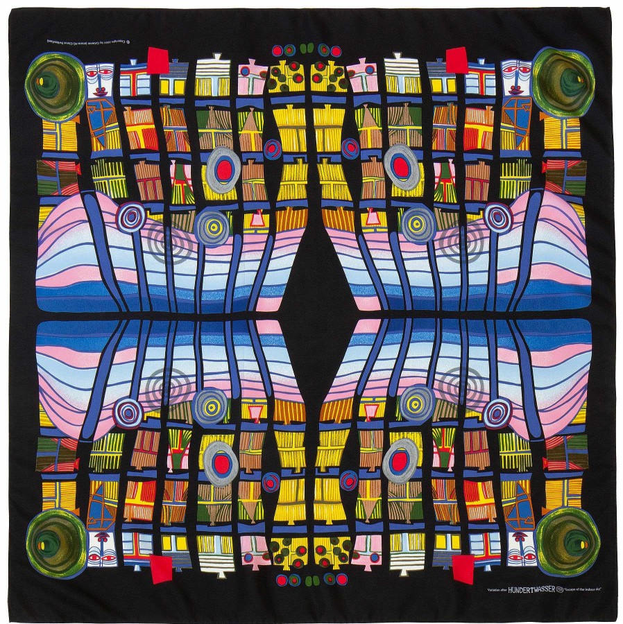 Friedensreich Hundertwasser Seidenfoulard "Escape Of The Indoor Sky" (1978) Accessoires