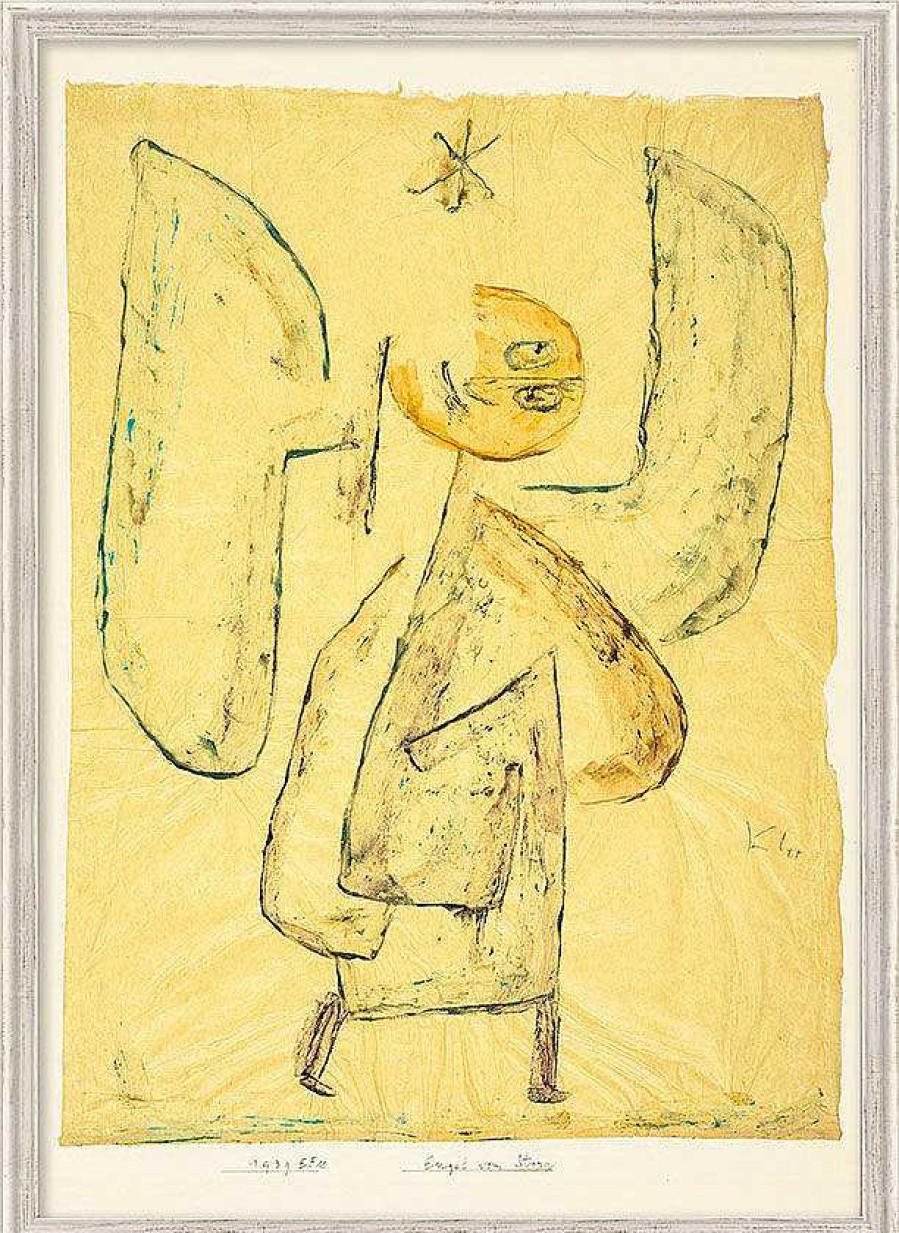 Paul Klee Bild "Engel Vom Stern" (1939), Gerahmt Faksimile