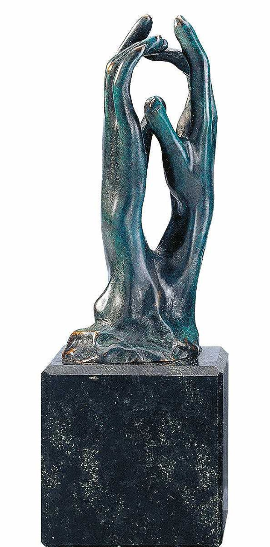 Auguste Rodin Skulptur "Die Kathedrale" (Etude Pour Le Secret), Version In Bronze 19. Jh / Um 1900