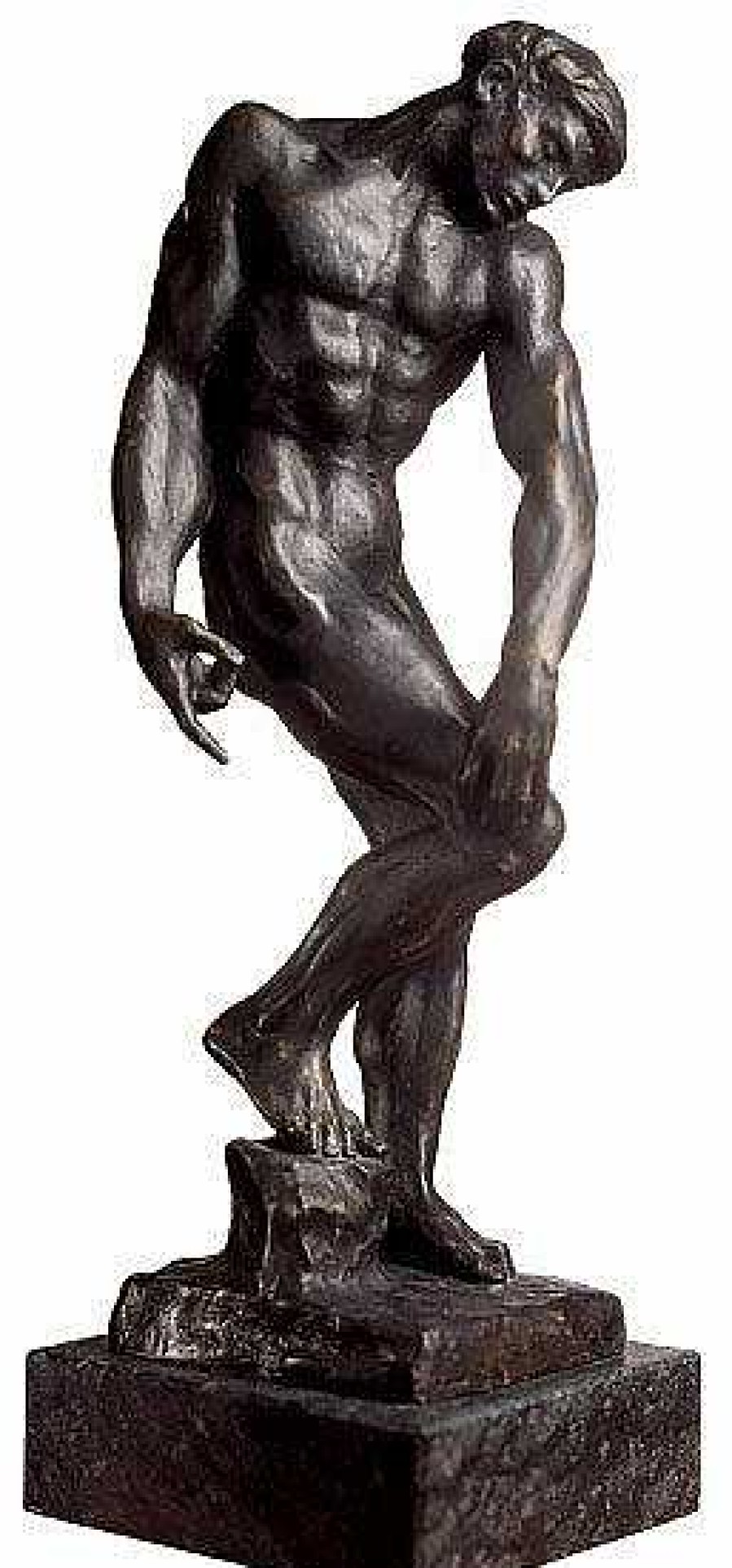 Auguste Rodin Skulptur "Adam Oder Der Grose Schatten" (1880), Version In Kunstbronze 19. Jh / Um 1900