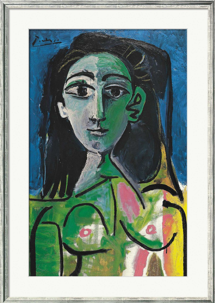 Pablo Picasso Bild "Buste De Femme (Jacqueline)" (1963), Gerahmt Akt