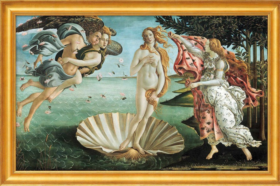 Sandro Botticelli Bild "Die Geburt Der Venus" (1484/86), Gerahmt Renaissance