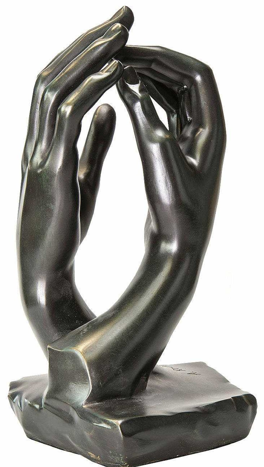 Auguste Rodin Skulptur "Die Kathedrale" (1908), Version In Kunstbronze 19. Jh / Um 1900