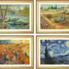 Vincent van Gogh 4 Landschaftsbilder Im Set, Gerahmt Impressionismus