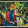 August Macke Bild "Madchen Mit Fischglas" (1914), Gerahmt Portrats