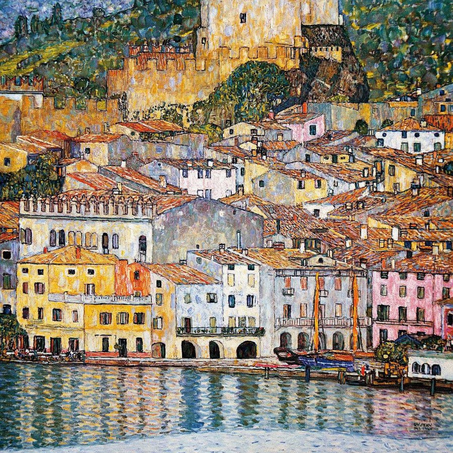 Gustav Klimt Bild "Malcesine Am Gardasee" (1913) Alu-Dibond