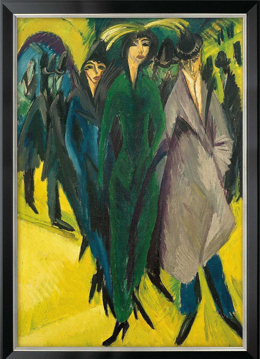 Ernst Ludwig Kirchner Bild "Frauen Auf Der Strase" (1915), Gerahmt Genreszenen