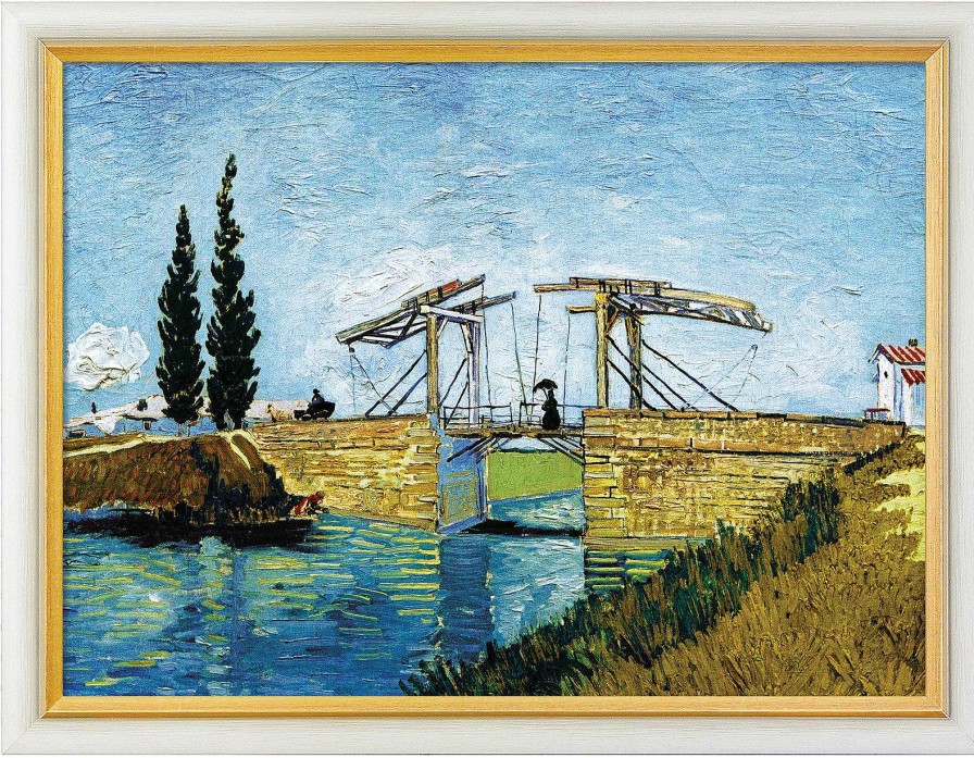 Vincent van Gogh Bild "Die Zugbrucke" (1888), Gerahmt Landschaft