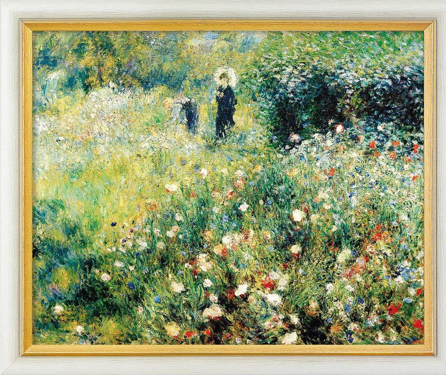 Auguste Renoir Bild "Frau Mit Sonnenschirm In Einem Garten" (1875), Gerahmt Genreszenen