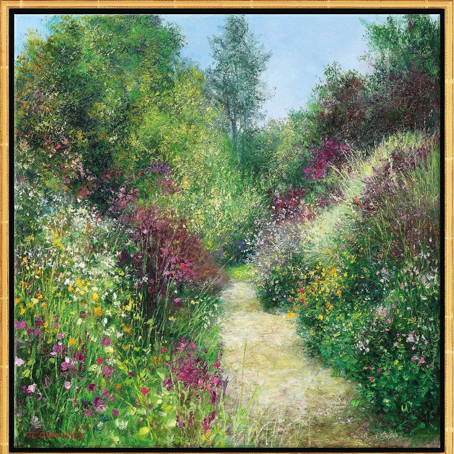 Jean-Claude Cubaynes Bild "Giverny - Le Jardin De Pascale A Grimaud", Gerahmt Landschaft