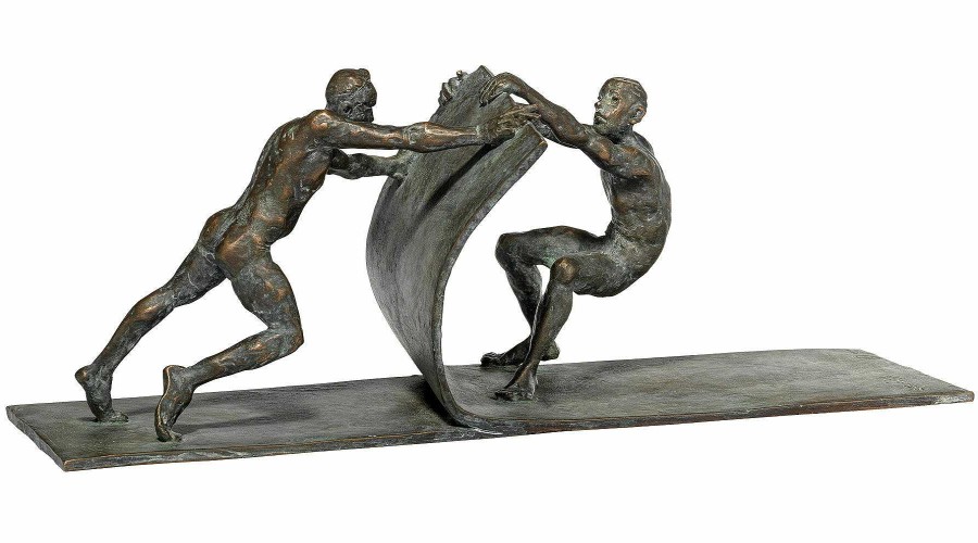 Leo Wirth Skulptur "Gemeinsam Bewegen" (2019), Bronze Motivation