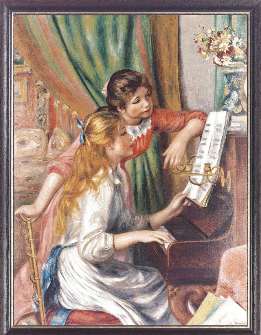 Auguste Renoir Bild "Junge Madchen Am Klavier" (1892), Gerahmt Museums-Replikate