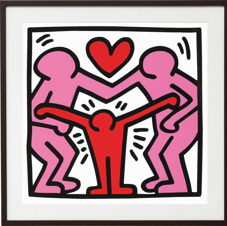 Keith Haring Bild "Untitled (Family)", Gerahmt Pop-Art