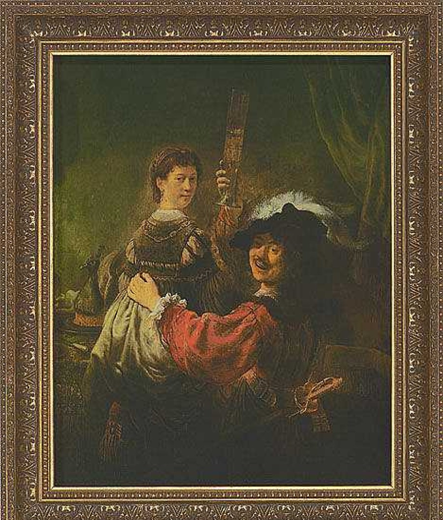 Rembrandt Bild "Selbstbildnis Mit Saskia" (1635-39), Gerahmt Barock / Rokoko