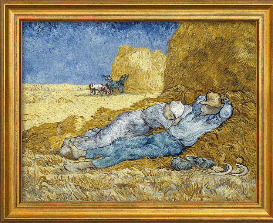 Vincent van Gogh Bild "Mittagsrast" (1889/1890), Gerahmt Impressionismus